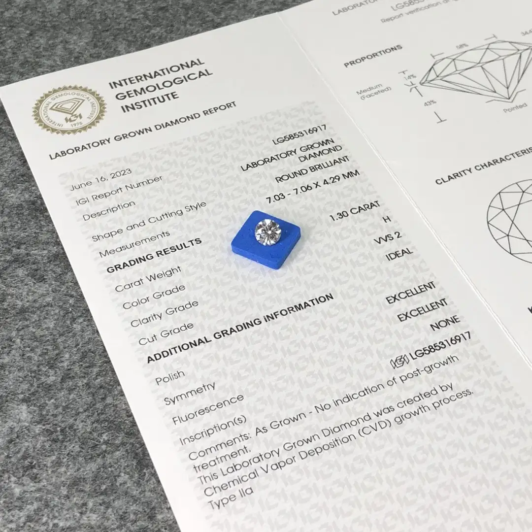 freestanding manufactured diamonds manufacturers | Messi Jewelry 5