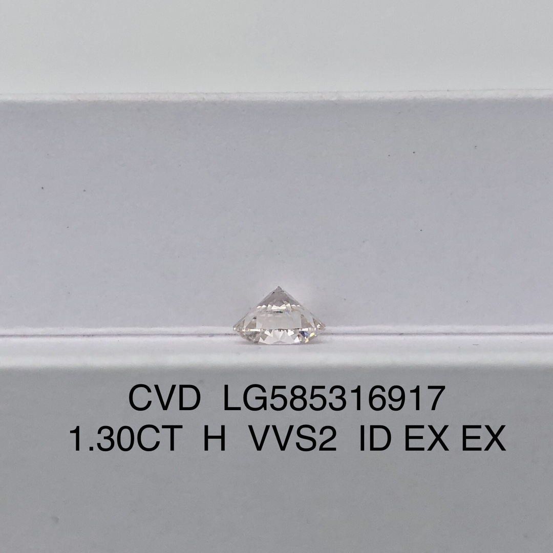 Round Brilliant Cut 1.3ct H VVS2 CVD Diamond Lab Grown Diamond IGI Certificate 11