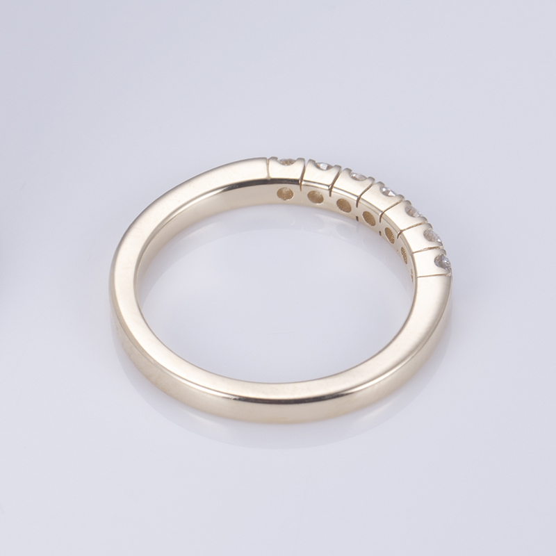 Messi Alahas - MS-630 14K White Gold Rose Gold DEF Diamond Moissanite Half Eternity Ring Rings 10