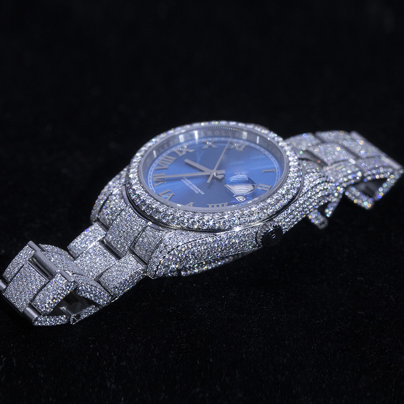 Messi Jewelry - Iced Out Custom Moissanite Diamond Watch Moissanite Watch 13