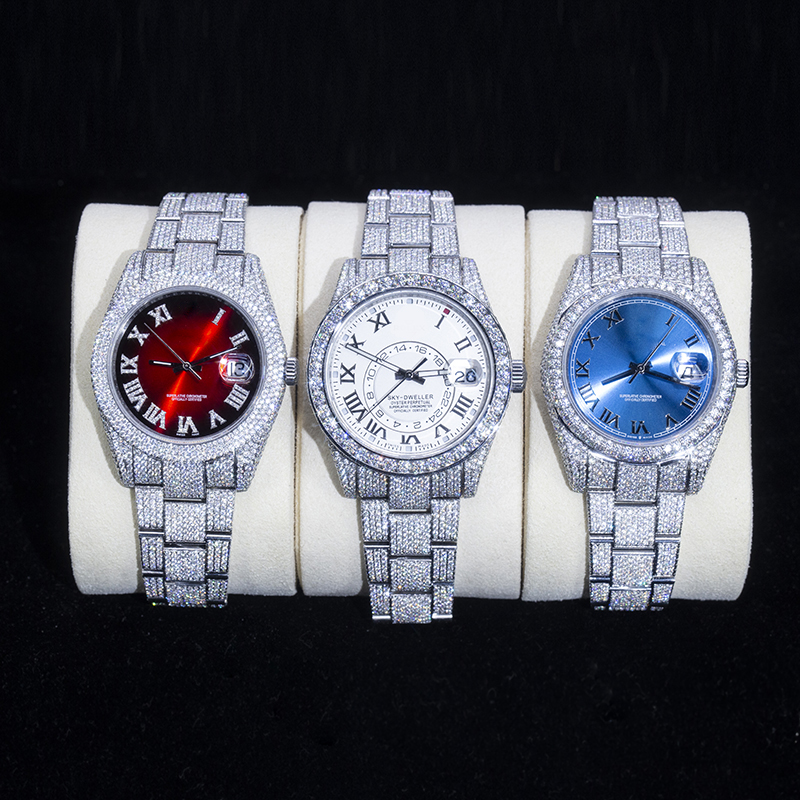 Messi Jewelry - Iced Out Custom Moissanite Diamond Watch Moissanite Watch 10