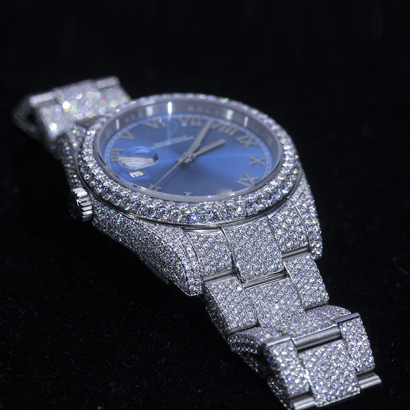 Messi Jewelry - Iced Out Custom Moissanite Diamond Watch Moissanite Watch 15