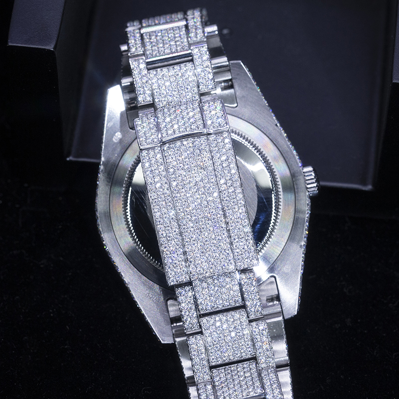 Messi Jewelry - Iced Out Custom Moissanite Diamond Watch Moissanite Watch 14