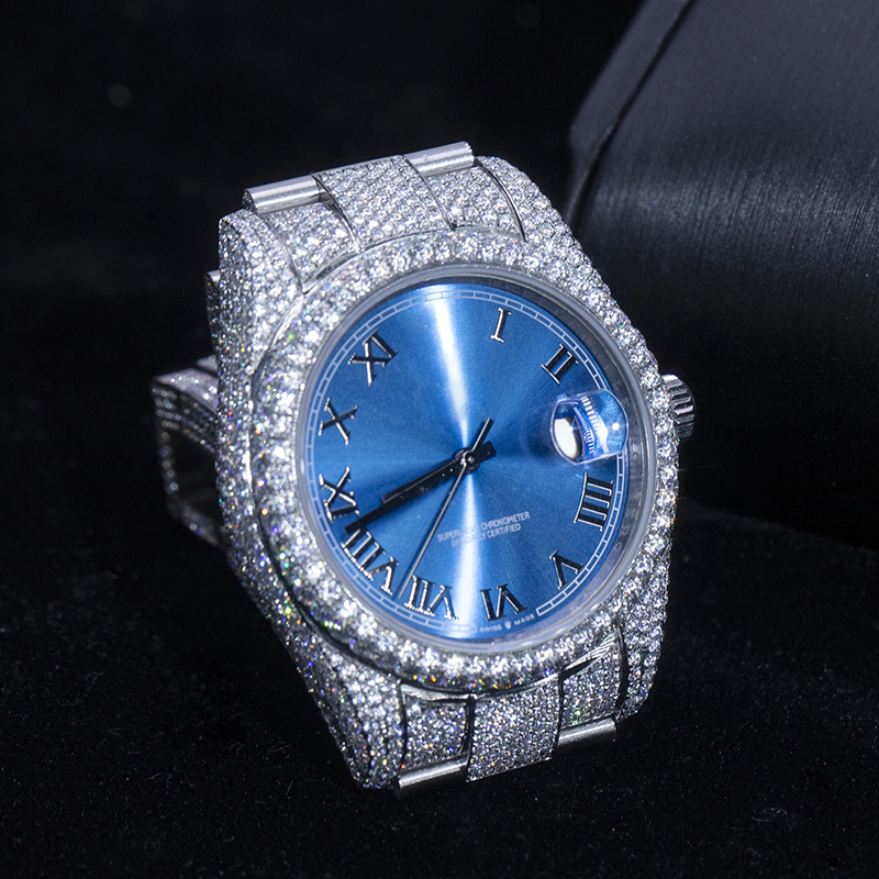 Messi Jewelry - Iced Out Custom Moissanite Diamond Watch Moissanite Watch 16