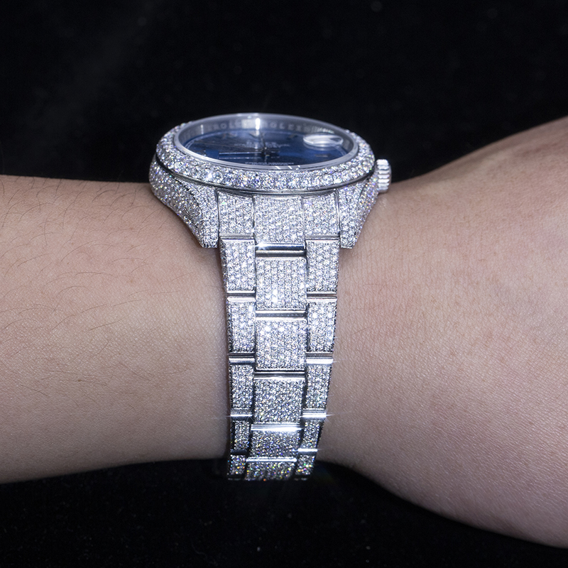 Messi Jewelry - Iced Out Custom Moissanite Diamond Watch Moissanite Watch 18