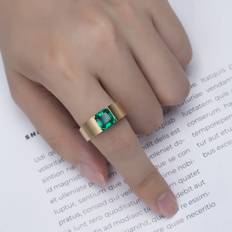 Ювелирные изделия Messi - Messi Gems Ring 18K Желто -золотое лаборатор 8