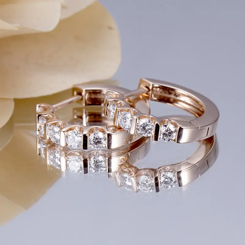 Messi Jewelry MSE-571 Lab-Grown Diamond Earrings 3