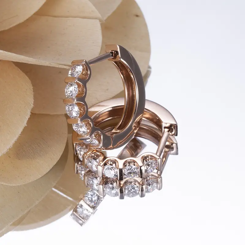 Messi Jewelry MSE-571 Lab-Grown Diamond Earrings 7
