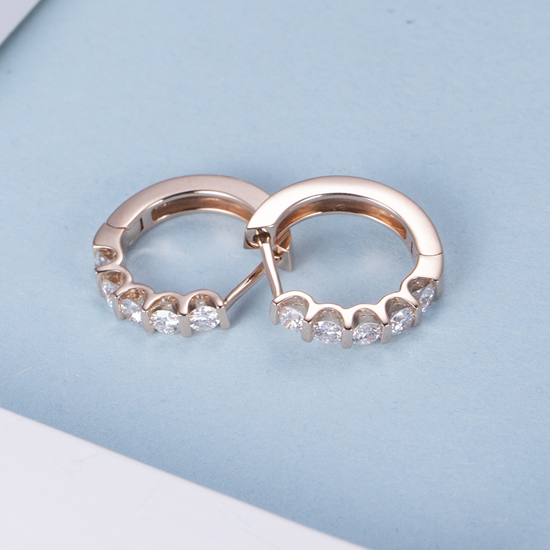 메시 쥬얼리 -Messi Jewelry MSE -571 14K 솔리드 골드 랩 다이아몬드 드롭 이어링 귀걸이 8