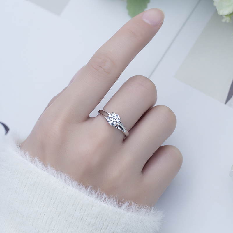 Messi Jewelry - Messi Gems MS-654 1Ct DEF Moissanite 2022 Valentine's Day Women Gift 18k Gold Ring Rings 12