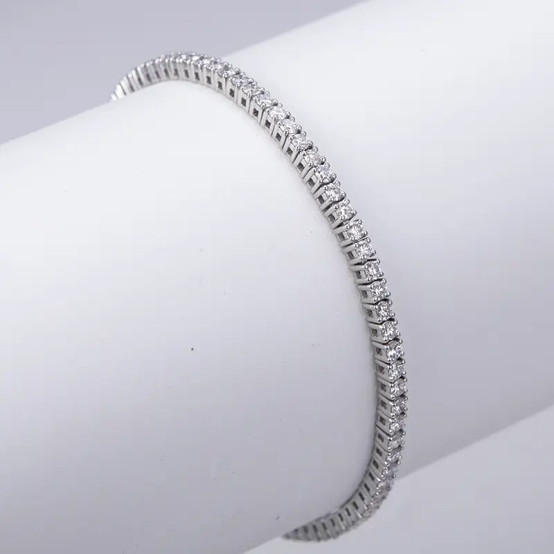 Lab Grown Diamond Bracelet - Customizable 9K/10K/14K/18K Pear Shape - IGI Certified & Perfect Symmetry 3