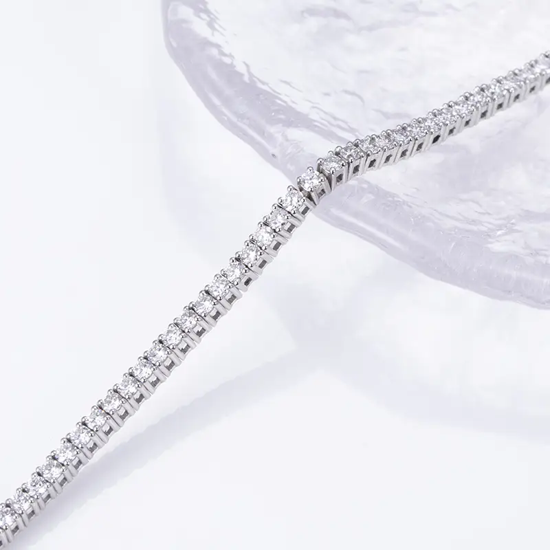Lab Grown Diamond Bracelet - Customizable 9K/10K/14K/18K Pear Shape - IGI Certified & Perfect Symmetry 4
