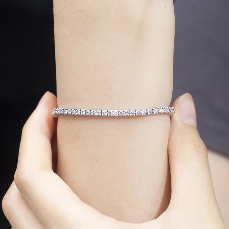Lab Grown Diamond Bracelet - Customizable 9K/10K/14K/18K Pear Shape - IGI Certified & Perfect Symmetry 6