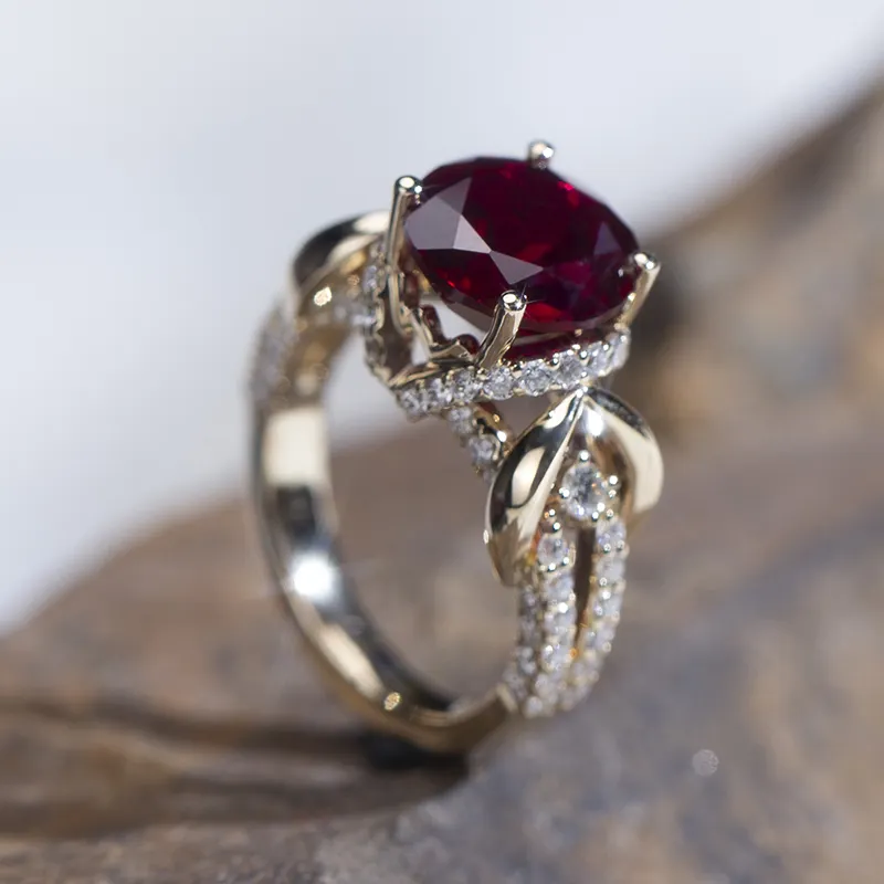 Modern Gemstone Ring Supplier with Custom Services for Wedding-related 7