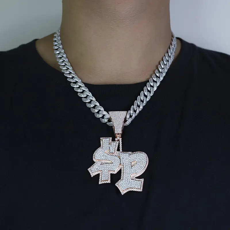 Gioielli Messi - Logo Custom Logo Custom Gold Silver Moissanite Diamond VVS Custom Moissanite Pendant Moissanite Cioncant 1