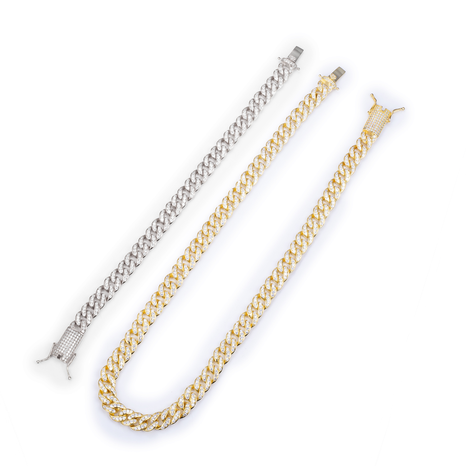 Messi Jewelry - Messi Jewelry custom 10mm moissanite 925 sterling silver cuban link chain for men Necklace 13