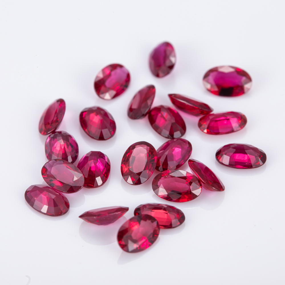 Messi Jewelry - Natural Oval Loose Natural Ruby Gemstone Ruby 12