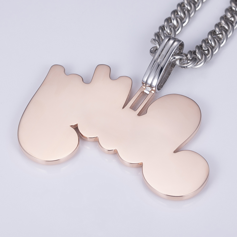 Messi Jewelry - Messi Jewelry name hiphop 925sliver pendant customized moissanite DEF color VVS pendant Moissante Pendant 10