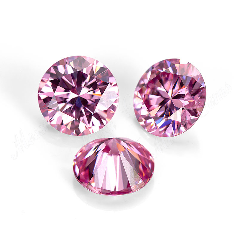 Messi Jewelry - Moissanite Diamond Stone Wholesale Price Loose Green Champagne Grey Blue Black Yellow Pink Color Moissanite Round 10