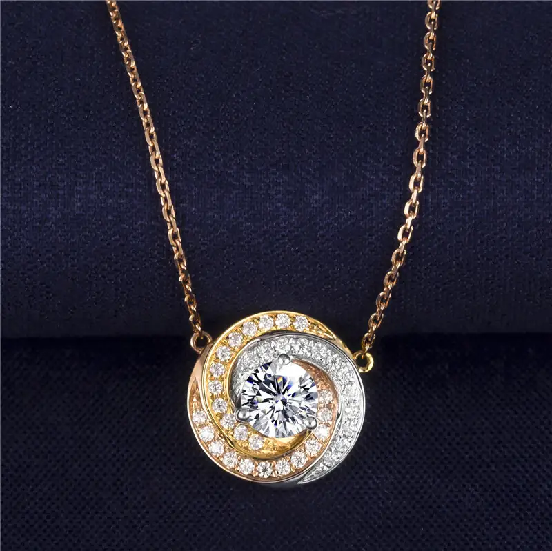 Gioielli Messi - Woman Moissanite Collana gioielli 18K 14K 10K Collana di gioielli dorati personalizzati 1