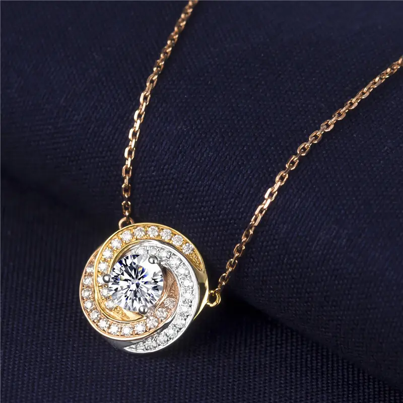 Custom Gold Moissanite Necklace - 14k Gold Women's Jewelry 3