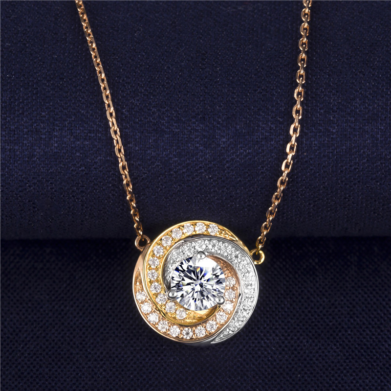Messi Jewelry - woman moissanite necklace jewelry 18k 14k 10k custom gold jewelry Necklace 14