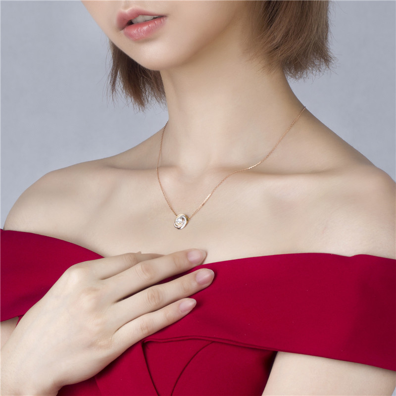 Messi Jewelry - woman moissanite necklace jewelry 18k 14k 10k custom gold jewelry Necklace 8