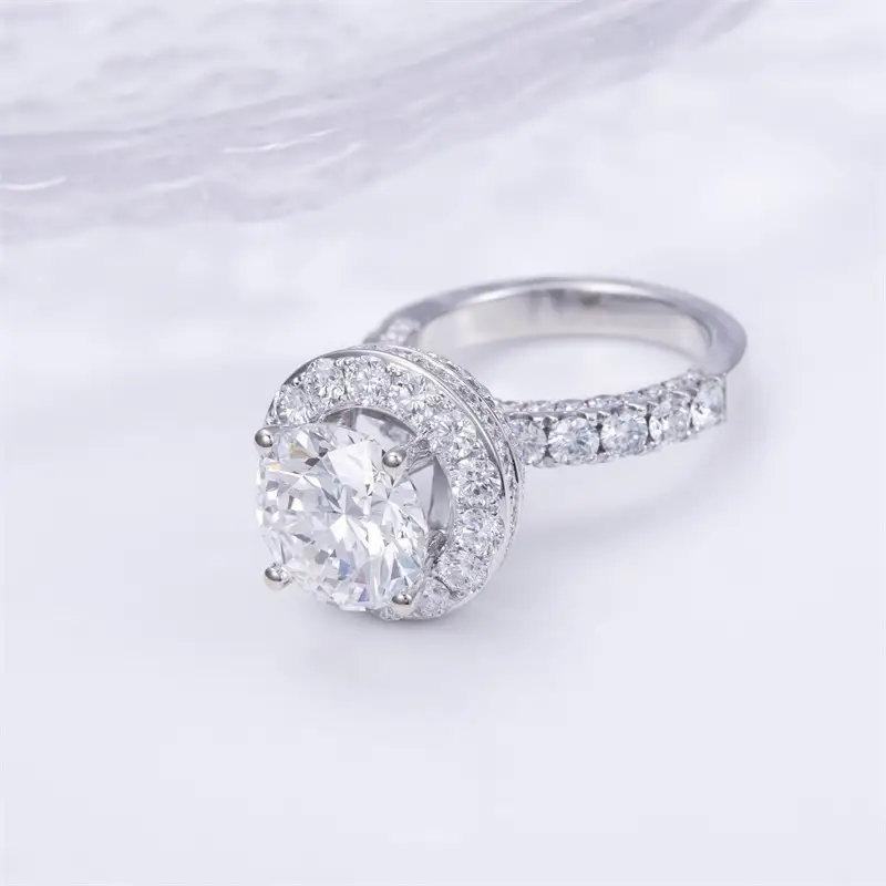 MSR-1443 Custoghization 18K HPHT CVD Lab Anello di gioielli a diamante coltivata 1