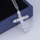 14k White Gold Cross Necklace