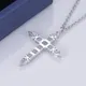 Lab Diamond Cross Necklace White Gold