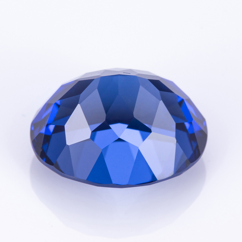 Messi Jewelry - Oval Royal Blue Lab Created Sapphire Corundum Synthetic Sapphire Royalblue Lab Grown Sapphire Lab Ruby & Sapphire 11