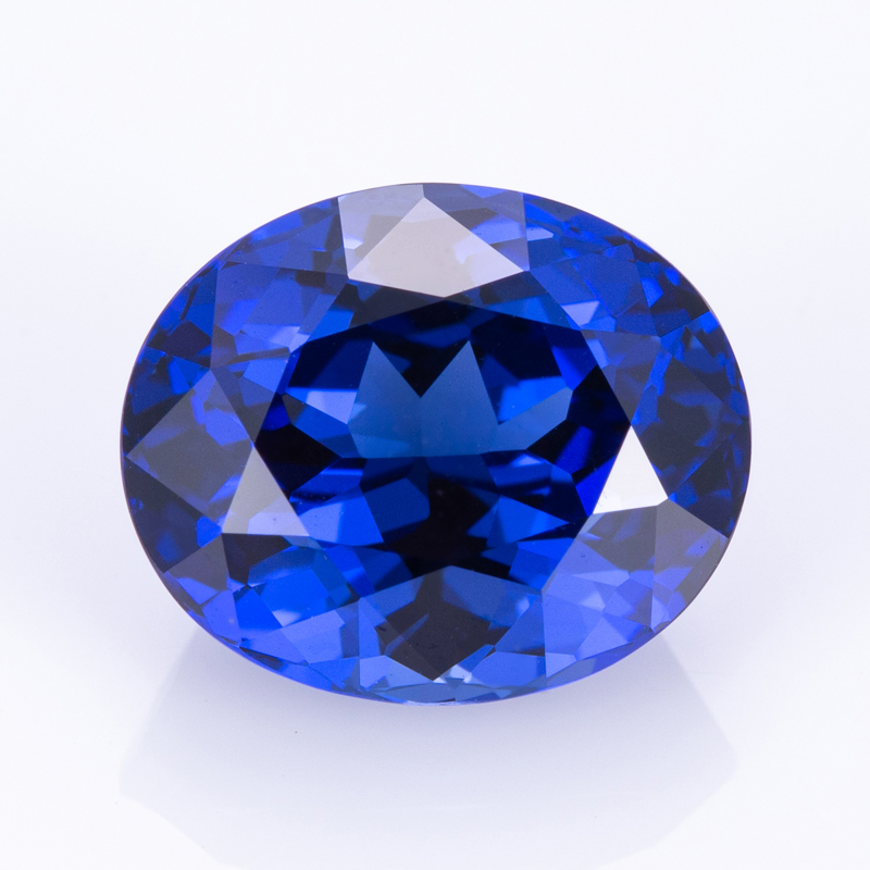 Messi Jewelry - Oval Royal Blue Lab Created Sapphire Corundum Synthetic Sapphire Royalblue Lab Grown Sapphire Lab Ruby & Sapphire 8