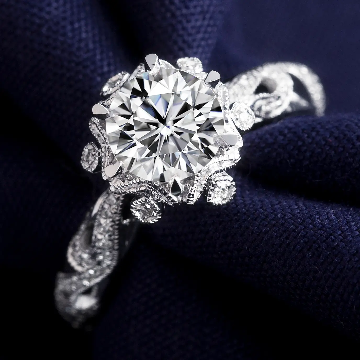 Long Lasting white gold moissanite ring quality assurance | Messi Jewelry 4