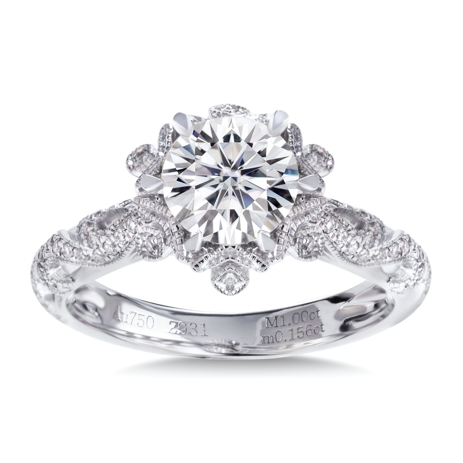 Kvalitetssäkring av långvarig moissanitring i vitguld | Messi Jewelry 8