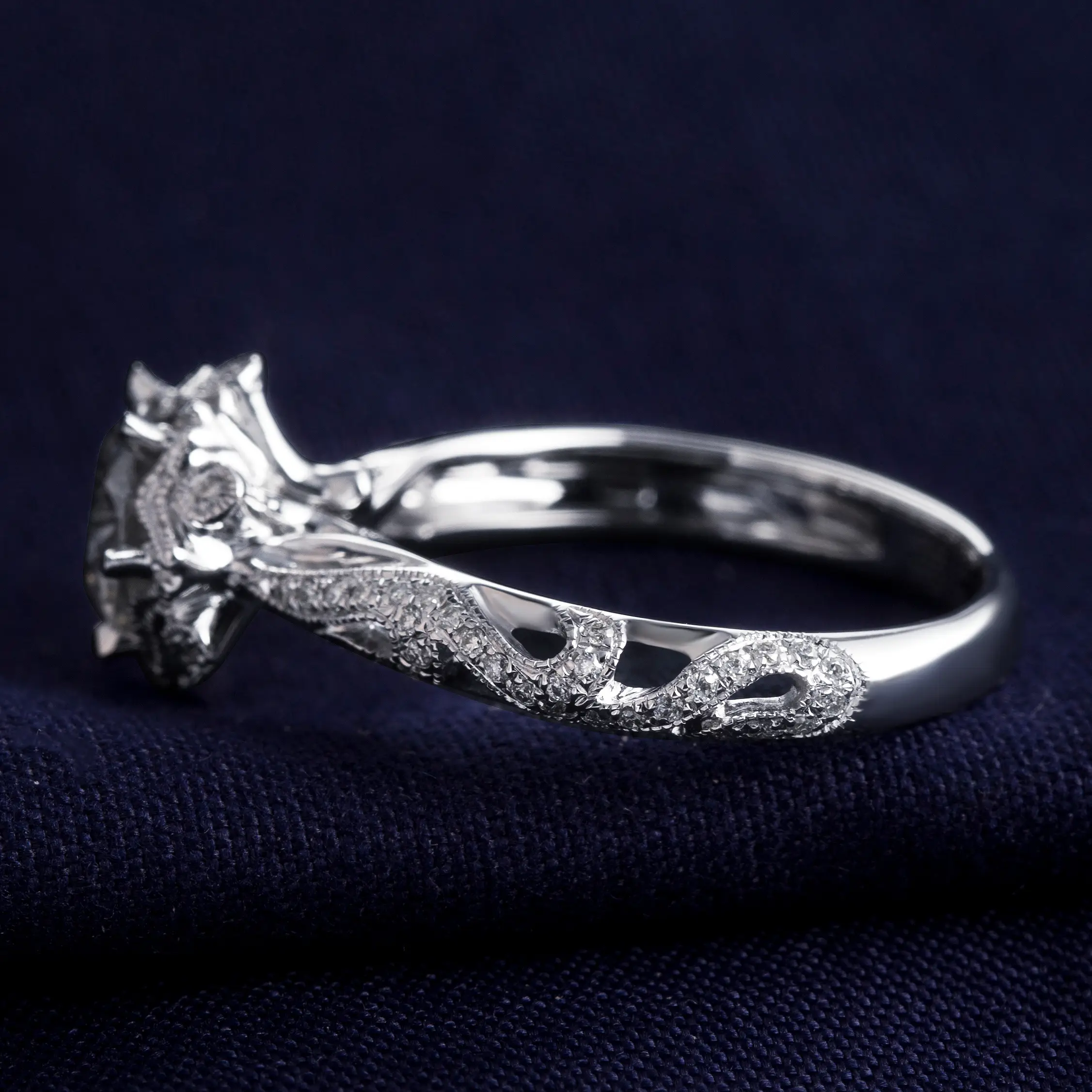 Long Lasting white gold moissanite ring quality assurance | Messi Jewelry 7