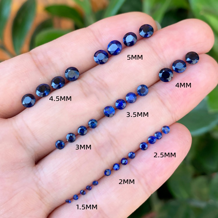 Lab Blue Sapphire Price Per Carat Loose Natural Gemstone 12