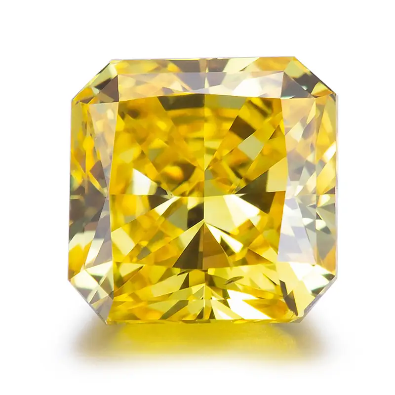 Gioielli Messi - Fancy Vivid Men Made Diamond Radiant Cut Lab Giallo Giallo Hpht Diamond Yellow 1