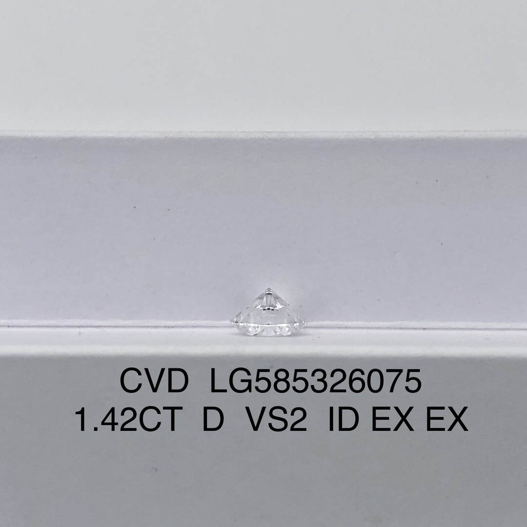 Potongan Cemerlang Bulat 1.5ct D VS2 CVD Diamond Lab Grown Diamond IGI Certificate 11