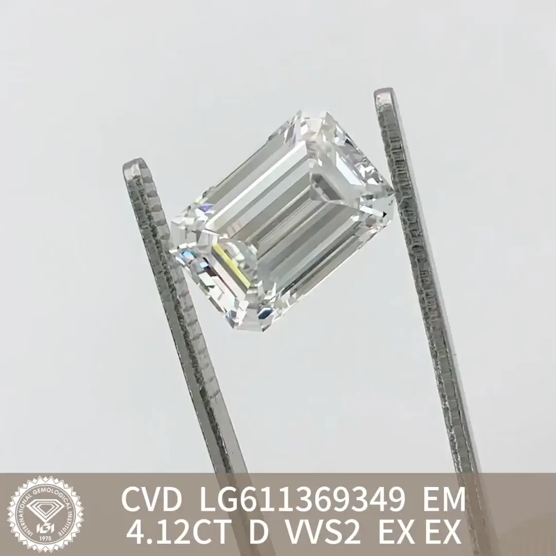 4.12CT Emerald Lab Grown Diamond - IGI Certified 6
