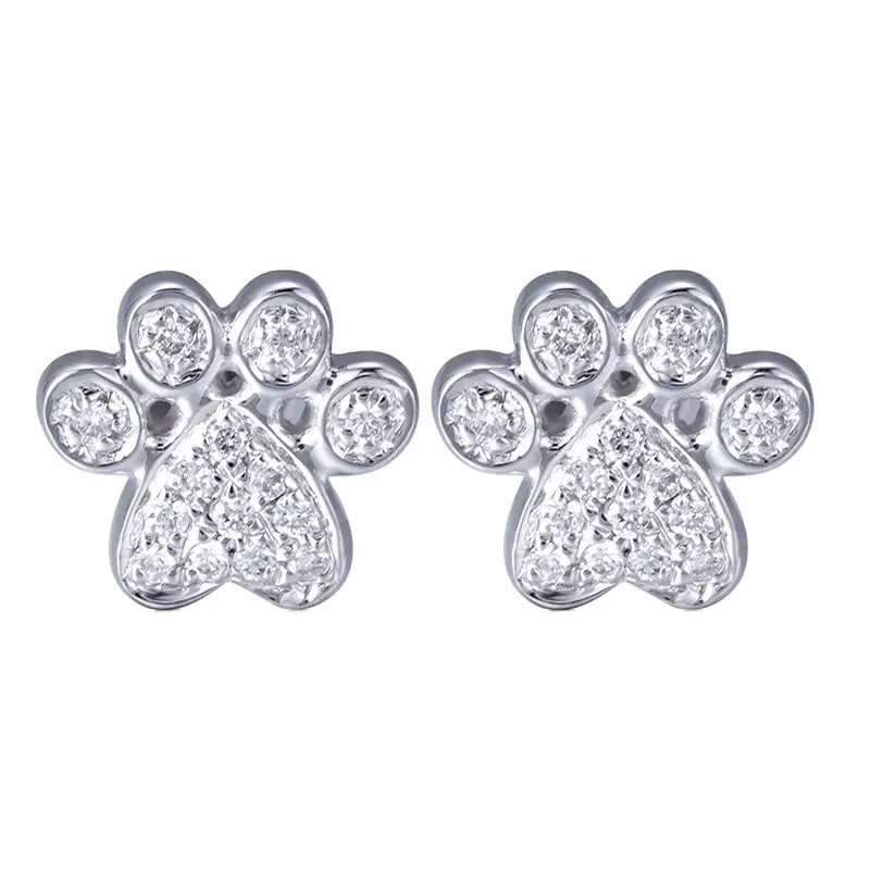 Gioielli Messi - Messi gioielli da 1,0 mm taglio rotondo CVD Hpht Lab Diamond Woman Diamond Erecchini dorati 1