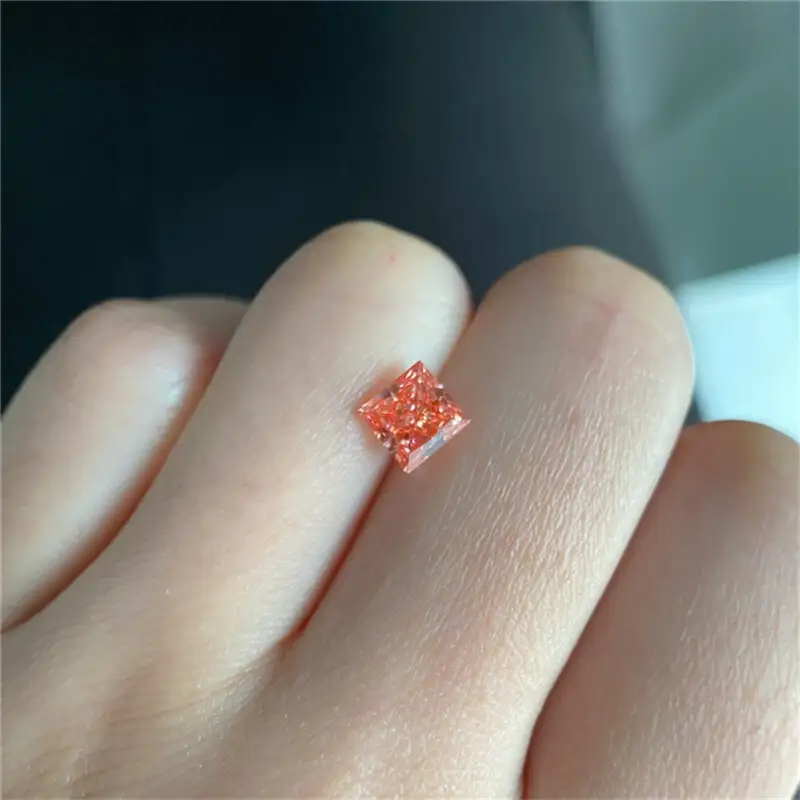 Princess Pink Lab Grown Diamond: High Quality, Ideal for Loose Gemstones 3