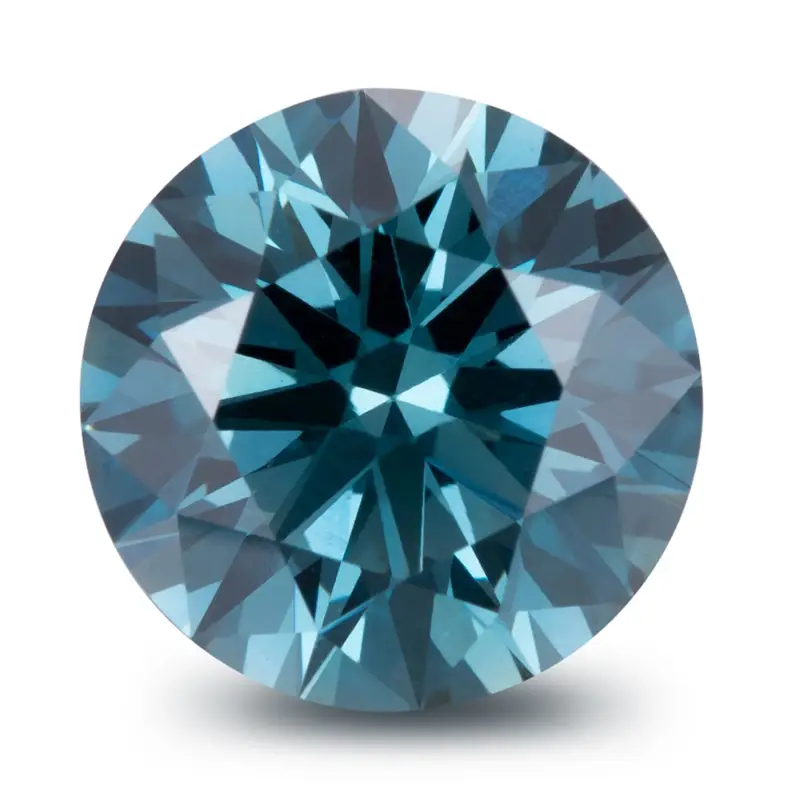 Gioielli Messi - 1ct 2ct rotondo vs blu sciolto diamanti coltivati ​​CVD Lab creato blu blu blu blu blu 1