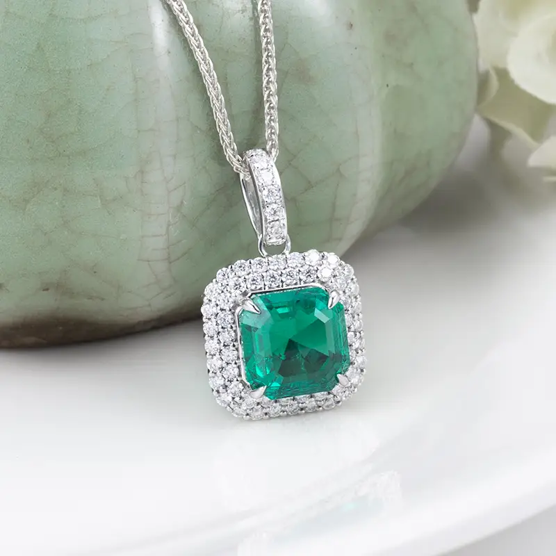 green stone necklace at Wholesale Prices | Messi Jewelry 3