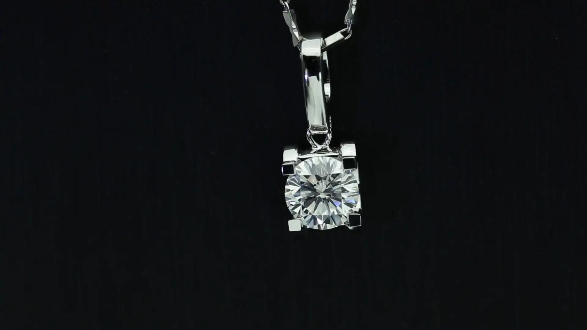 Moissanite Solitaire Necklace in 14k/18k Gold - Classic Style 2