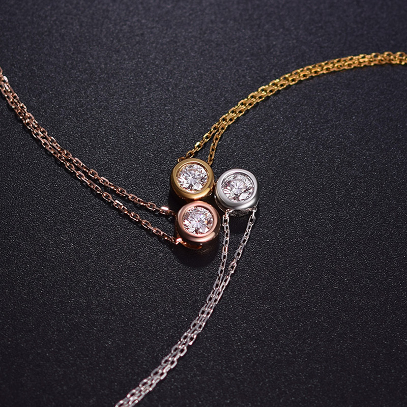Messi Jewelry - MS -108 Rose Gold Jewelry Lab Colar Diamond Colar 10k 14k Colar de colar de ouro 18k 11
