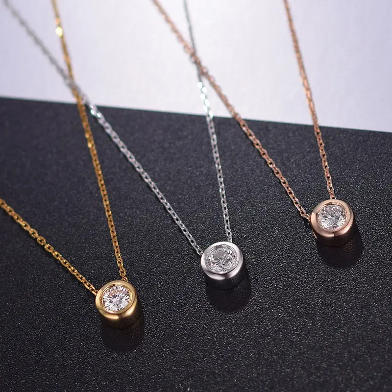 Rose Gold Lab Grown Diamond Necklace - High Quality & Affordable 4