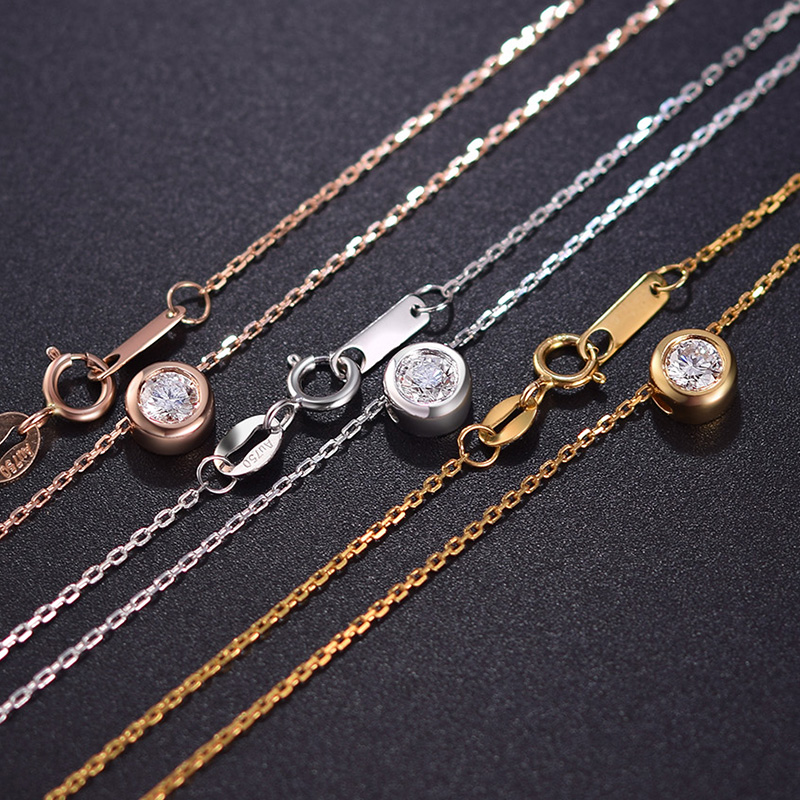 Messi Jewelry - MS -108 Rose Gold Jewelry Lab Colar Diamond Colar 10k 14k Colar de colar de ouro 18k 12