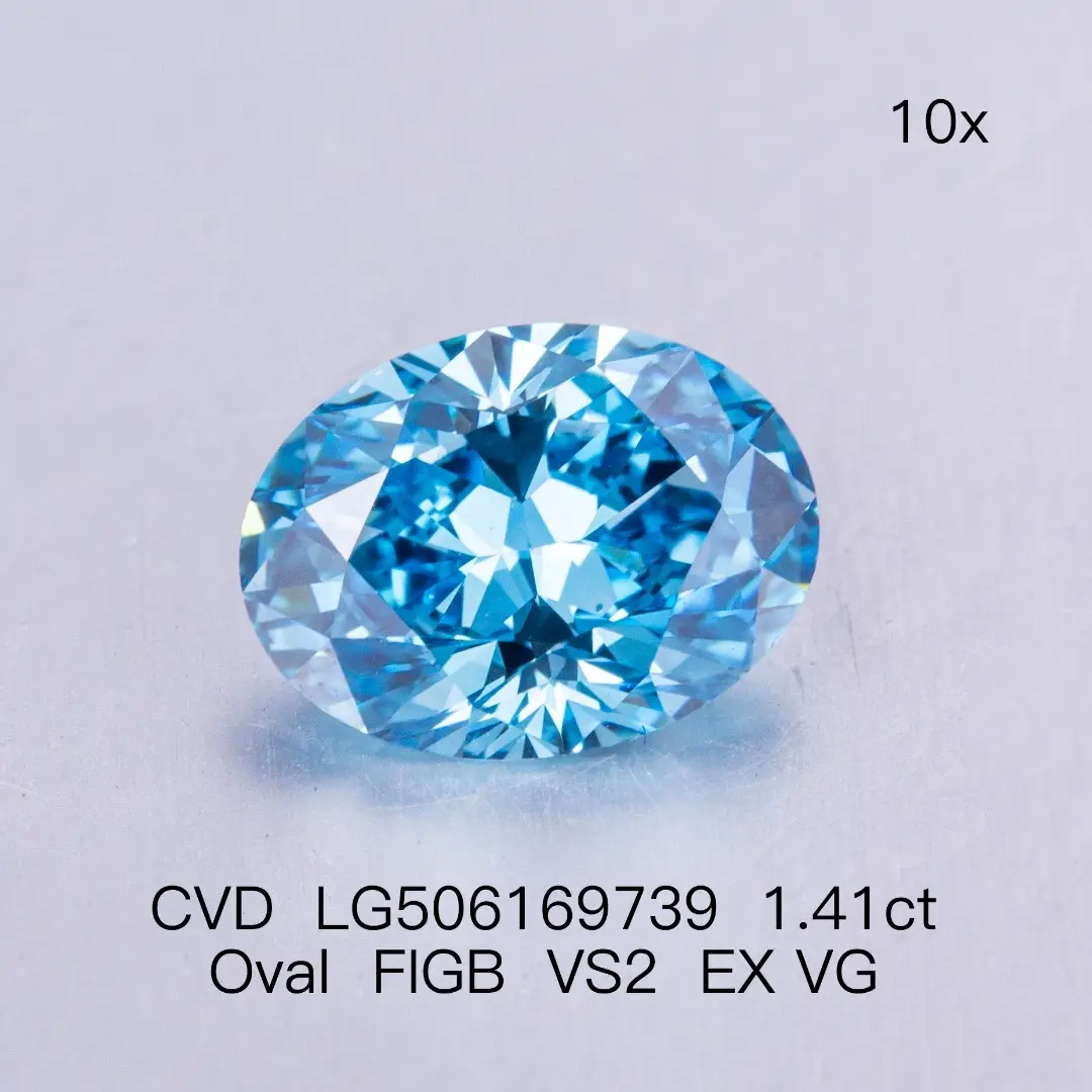 Coleção de joias com diamantes de laboratório de alta qualidade em tons de azul. 4