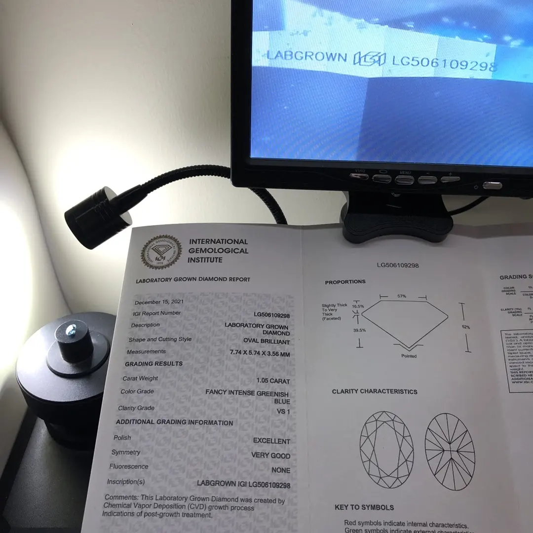 Coleção de joias com diamantes de laboratório de alta qualidade em tons de azul. 6