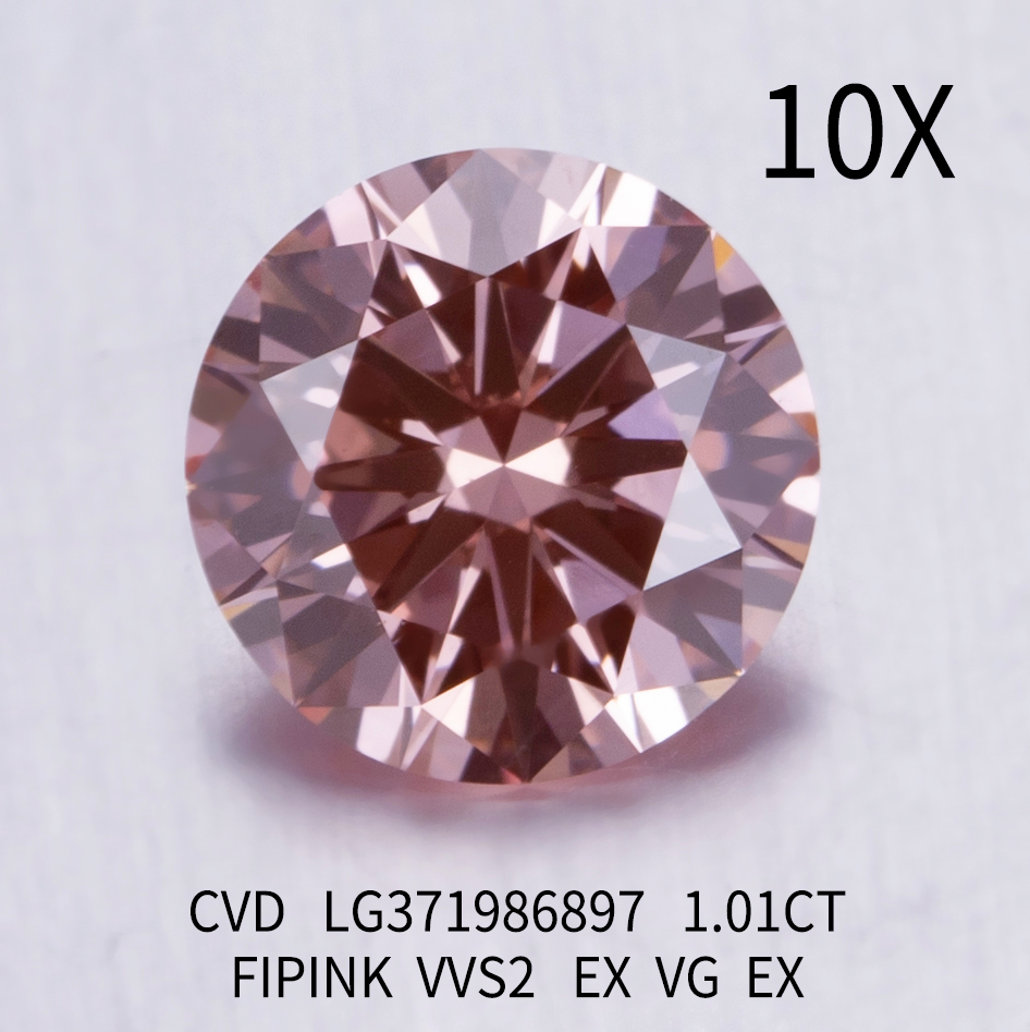 Messi Jewelry - Messi jewelry customize men made fancy colored red diamond lab grown pink diamonds Pink 8